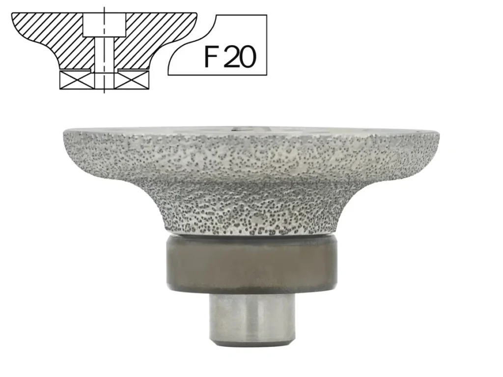 FREZ PROFILOWY DO MARMURU  NAPYLANY TYP „F” - 1