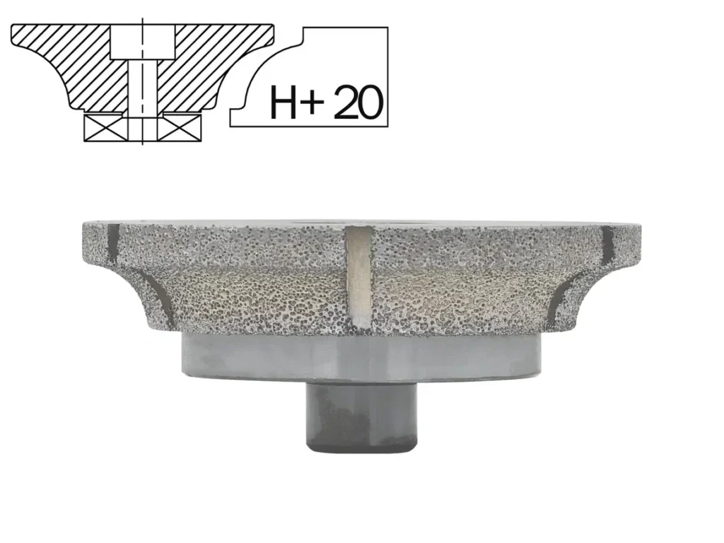 FREZ PROFILOWY DO MARMURU  NAPYLANY TYP „H+” - 1