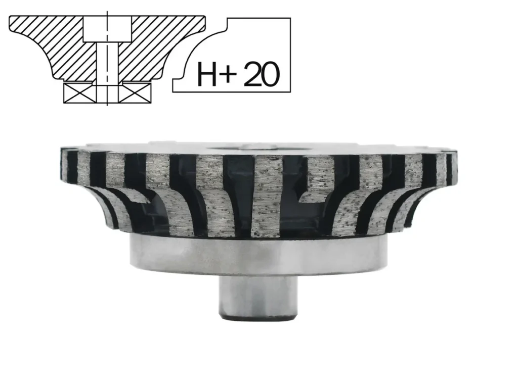FREZ PROFILOWY DO GRANITU SEGMENTOWY TYP „H+” - 1