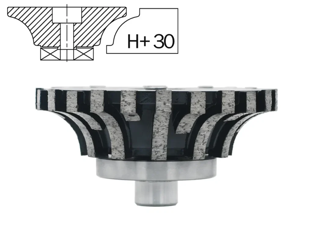 FREZ PROFILOWY DO GRANITU SEGMENTOWY TYP „H+” - 2
