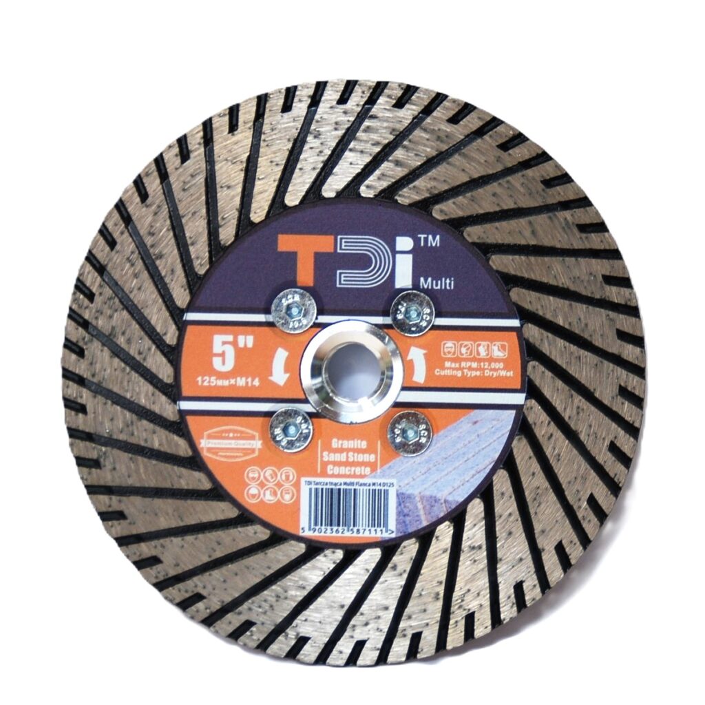 TARCZA  DO CIĘCIA I SZLIFOWANIA TDI „MULTI” D-125mm. M14 F - 2
