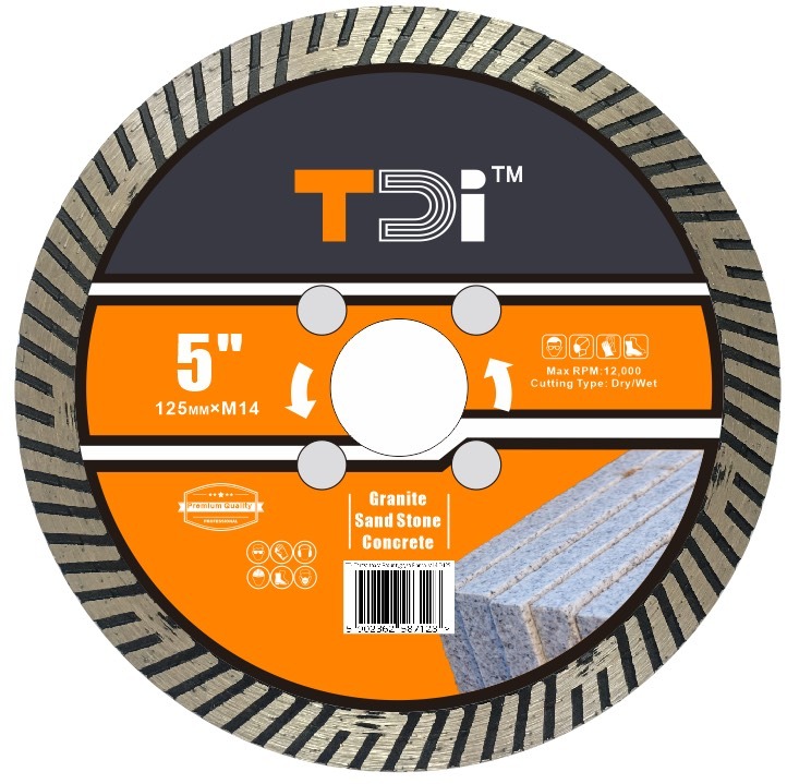 TARCZA DO CIĘCIA GRANITU  TDI „3-promienie” D-125mm. M14 F - 1