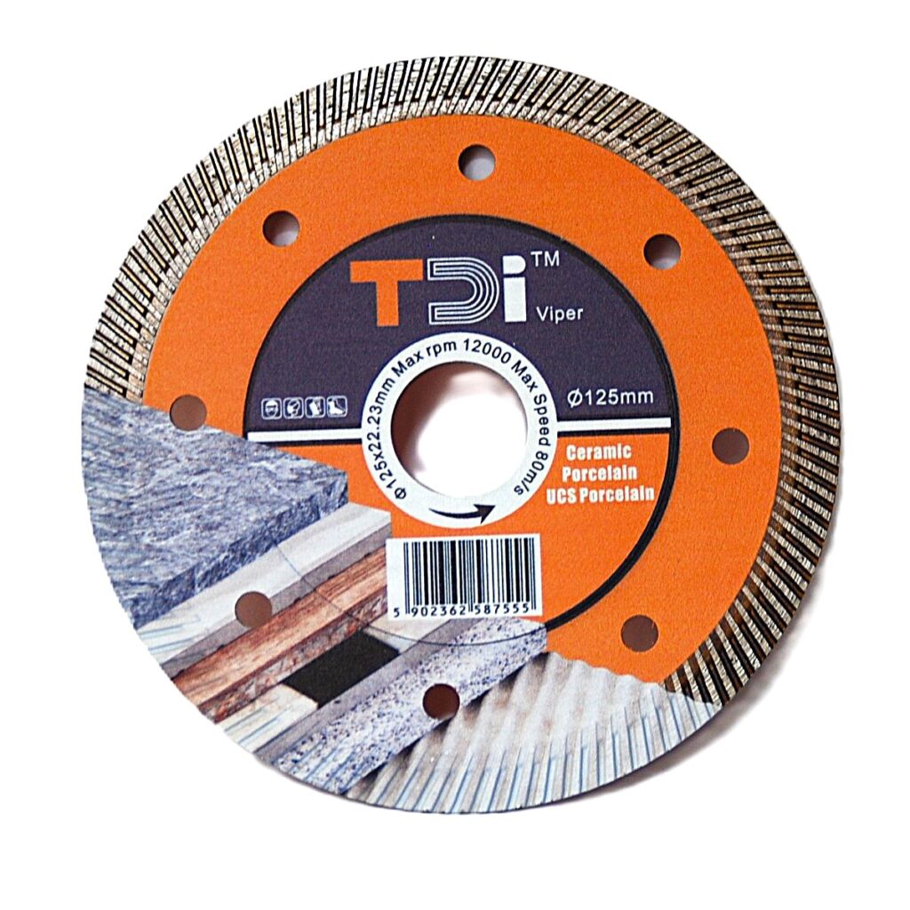 Tarcza diamentowa do cięcia gresu TDI Viper  Ø125  x 22,23 mm - 1